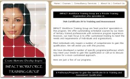 Impact Workforce Training Website <br/> click to view