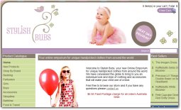 Stylish Bubs Shopping Cart Website <br/> click to view
